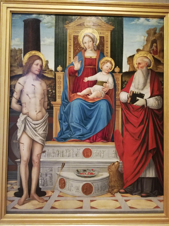 Pittore lombardo, Madonna con Bambino e santi